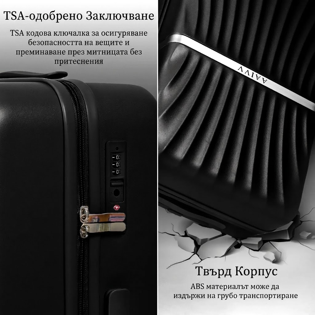 AAIVV комплект от 4 разширяеми куфара, комплект пътни куфари от ABS с двойни въртящи се колела, TSA заключване, твърда и издръжлива обвивка, комплект пътнически куфари (13/20/26/28 инча), подарък за обратно на училище. - Image 2