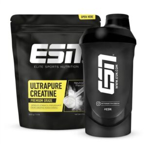 ESN Kreatin 500g + Shaker Bundle | Creatine Set